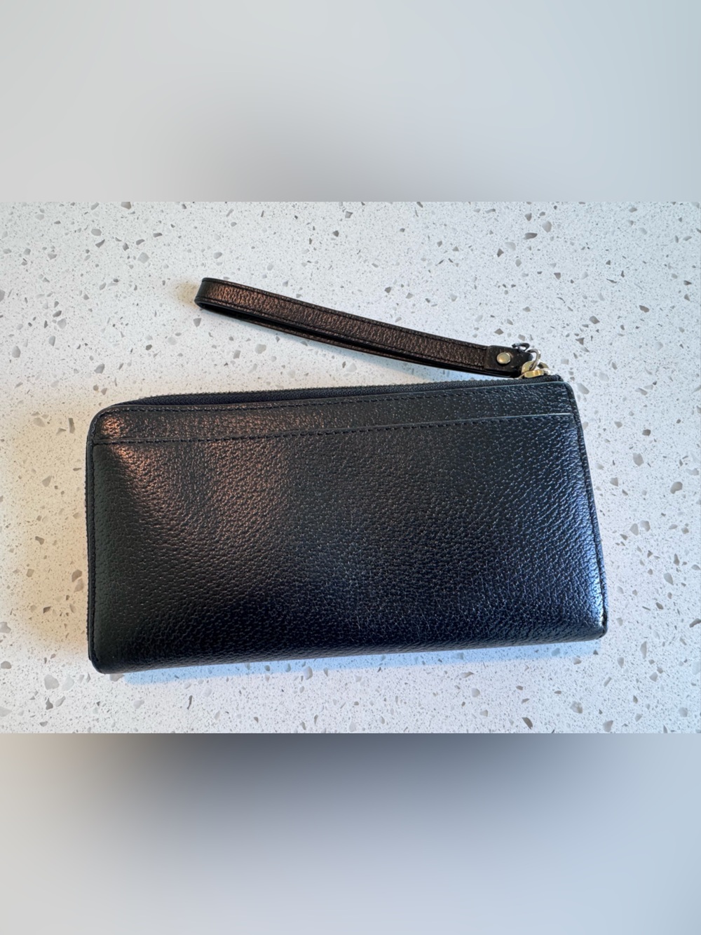kate spade black pebbled leather wristlet wallet - Picture 2 of 5